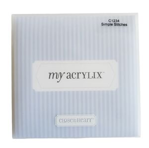 Close To My Heart My Acrylix C1234 Simple Stitches Rubber Stamp Set